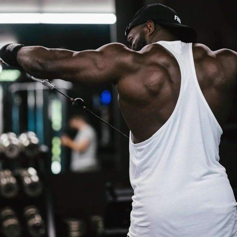 Mens Muscle Fitness Singlet, Gym Stringer Tank, Bodybuilding Vest, Fashion Quick-Dry Lightweight Sleeveless Workout Shirt