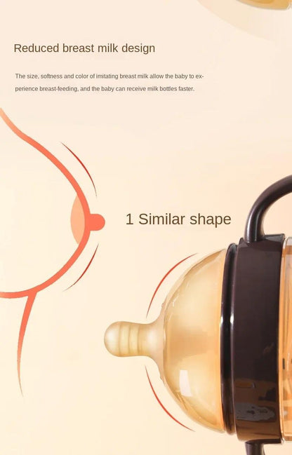 Baby Bottle 250/150ml Silver Nanoparticle Antibacterial Baby Silicone Bottle Baby Weaning Anti Suffocation Nipple Bottle