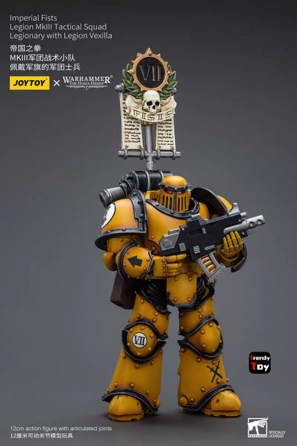 ?JOYTOY?Warhammer 40K Imperial Fists Mkll Legionários Táticos 4 Peças 1/18 Action Figure Brinquedo Colecionável