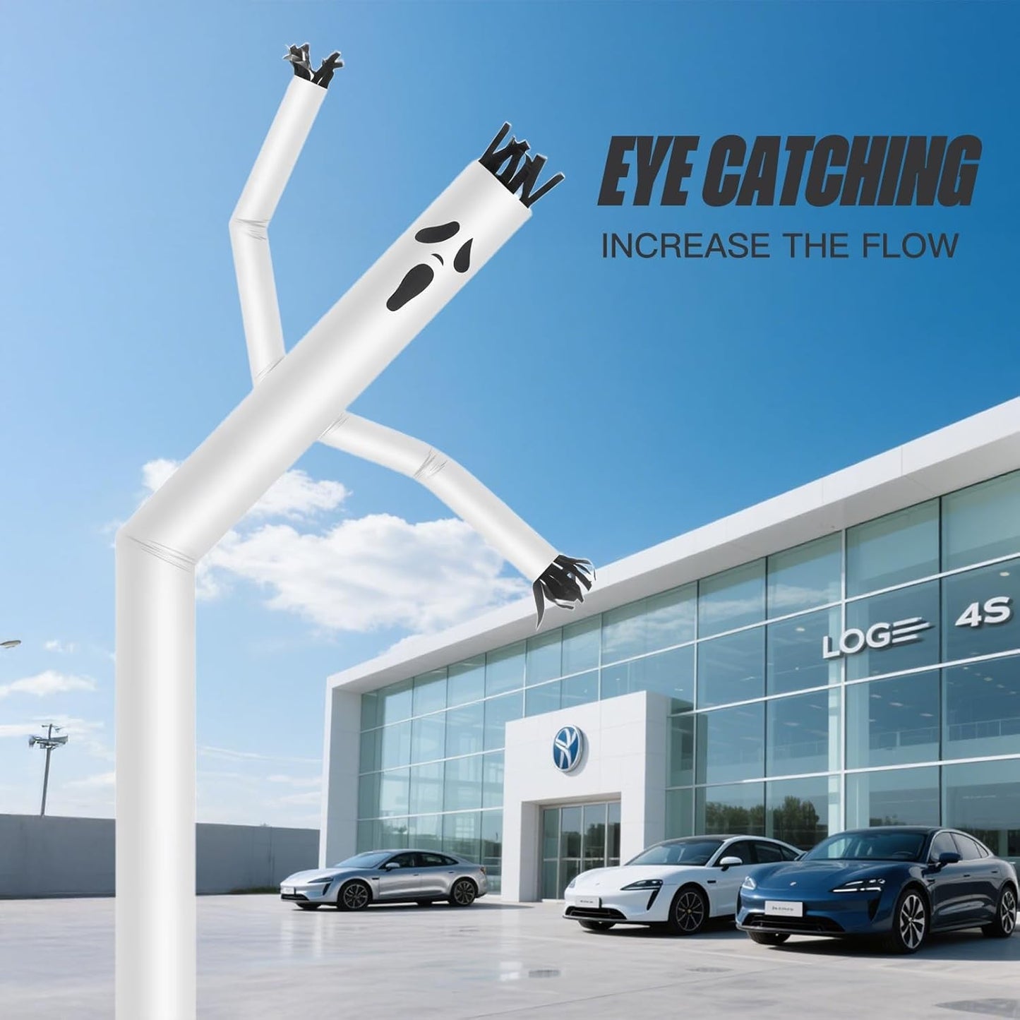 10-20ft Spooky Air Puppet Dancer Inflatable Wave Tube Wacky Wave Dancing Tube for Men Business Promotional Halloween Advertising