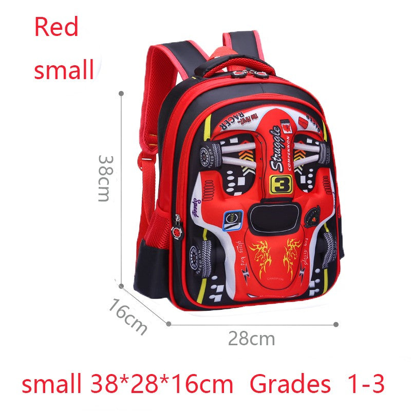 Mochila Infantil de Carro 3D Personalizada para Meninos, Mochila Escolar Divertida de Desenho Animado, Mochila de Livros Infantil, Mochila Estilosa para Meninos, Durável e Impermeável