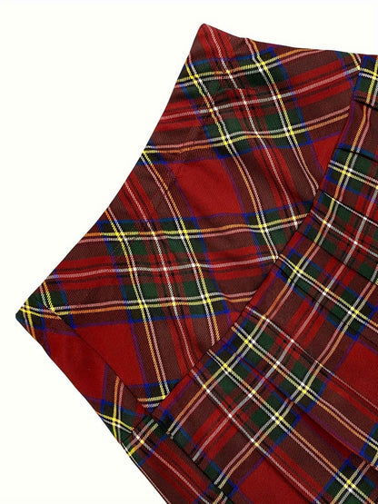 Fairyshely Sexy Red Plaid Pleated Mini Skirt Women 2025 Summer High Waist Club Short Skirt Y2k School Girl A Line Tennis Skirt