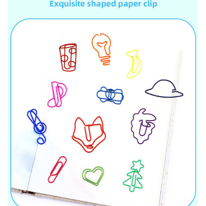 20Pcs Colourful Bookmark Holder Office Supplies Bookmark Holder Colourful Paperclip Cute Cartoon Paperclip Random pattern