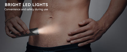 MAXGROOM Man Body Hair Trimmer IPX7 Waterproof Pubic&Groin Hair Groomer Electric Ball Shaver with LED Light Rechargeable Trimmer