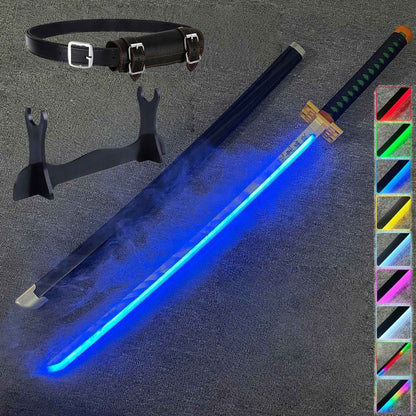 40inch Vapour Rukia Katana Glow Fog Sword Anime Bleach Cosplay Real Size Japanese Katana Original Samurai Led Lightsabre Gift