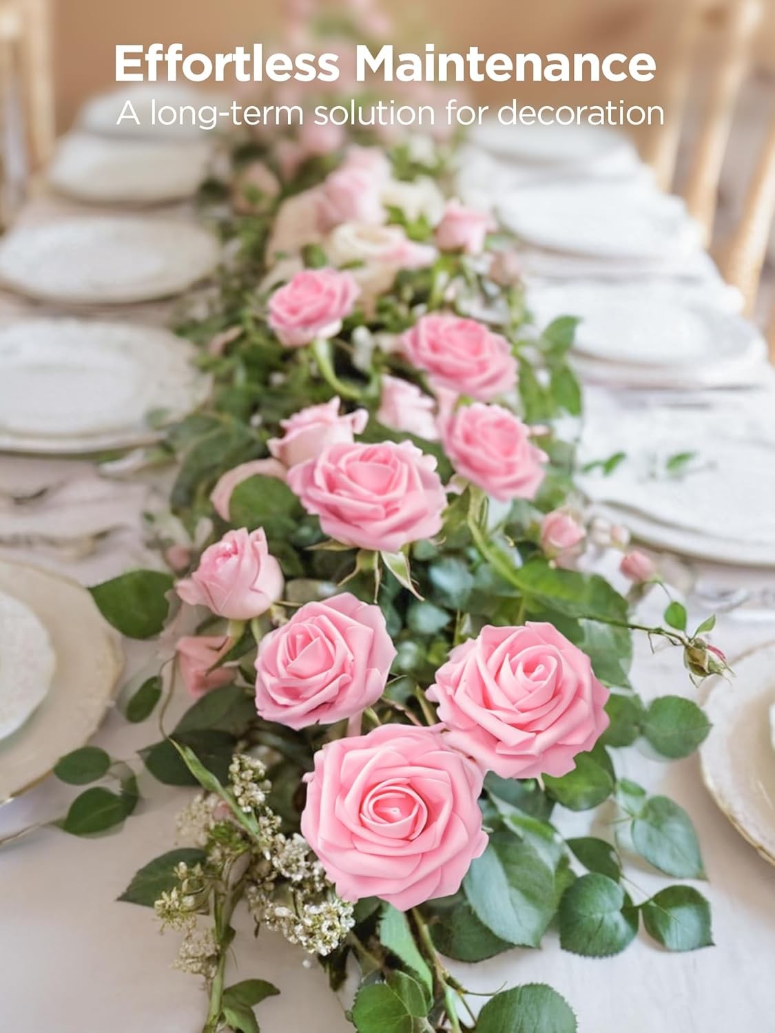 Artificial Flower PE Foam Rose Wedding Wreath Bride Bouquet Festival Decoration Accessory Home Room Outdoor Yard Diy Cheap Props