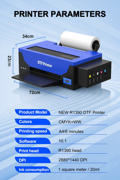 US STOCK A3 DTF Impresora Directly Transfer Film Printer A4 DTF T-shirt Printing Machine with White Ink Circulate DTF Printer A3