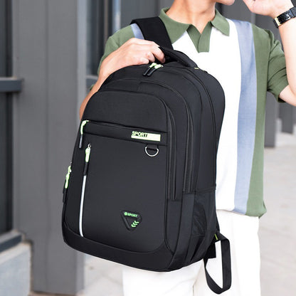 Mochilas Minimalistas de Grande Capacidade Masculinas Impermeáveis Oxford Mochila Escolar para Deslocamento Casual de Negócios Múltiplos Bolsos Bolsa de Viagem