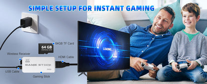 M15 4K TV Retro Handheld Game Console Stick 2.4G Dual Wireless Controller 20000+ Classical Games 23 Classic Emulaters