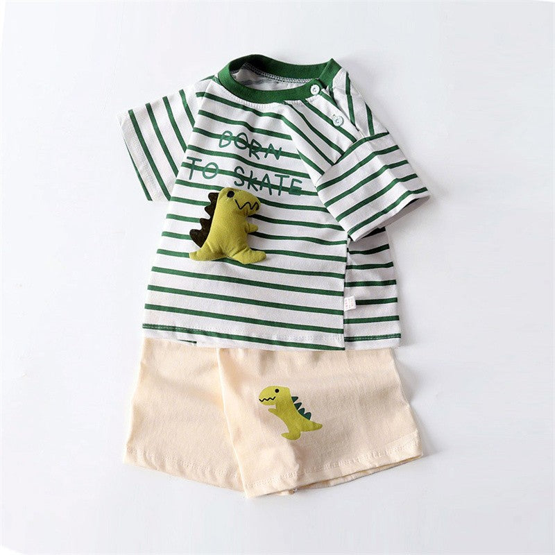 Kids Clothes Set Baby Boy/Girl T-Shirt + Shorts Summer Clothing Cotton Cartoon Casual Boys Tracksuit Children Baby Clothes Set
