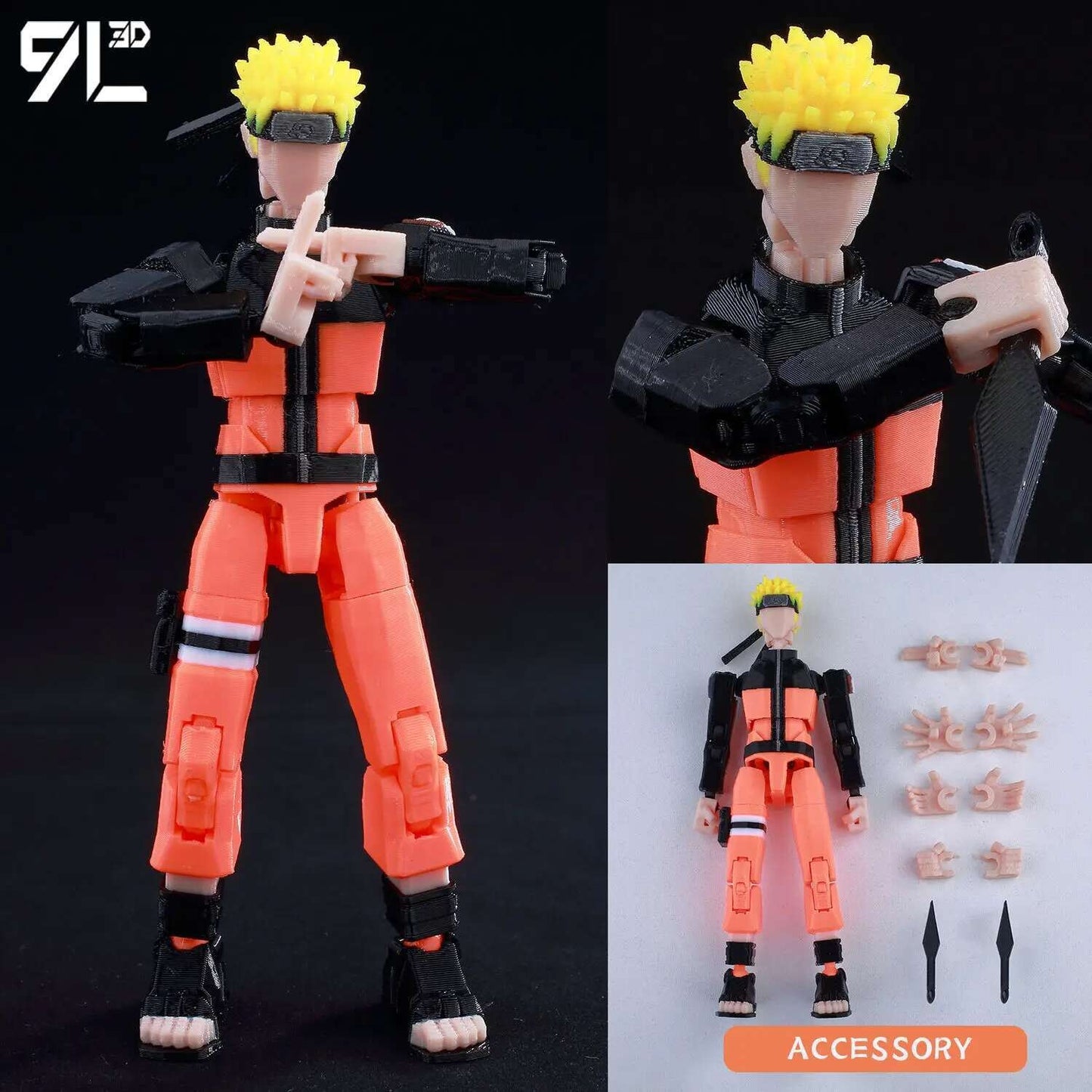 9L3D Lucky13 Titan 13 Ichigo Kurosaki Anime Action Figure Dummy 13 Espada Posável Máscara Oca Modelo Decoração Surpresa de Aniversário