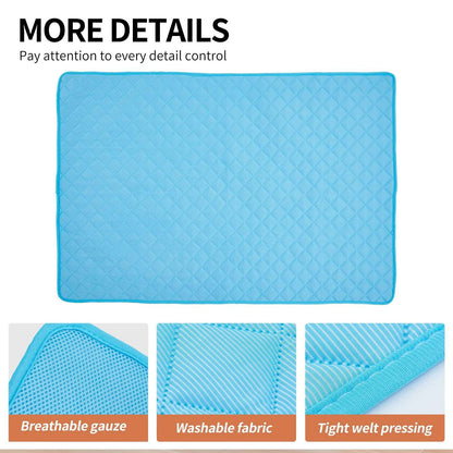 Tapete Gelado para Cães Cama para Pets Verão Tapetes para Cães Gatos Cobertor Sofá Respirável Lavável 8 Tamanhos para Cães Pequenos Médios Grandes Filhotes