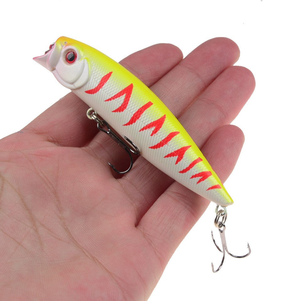 POETRYYI 1pc Isca de Pesca Artificial Popper 9cm/11g Popper de Superfície 17 Cores Isca Rígida Wobblers de Plástico Acessórios de Pesca