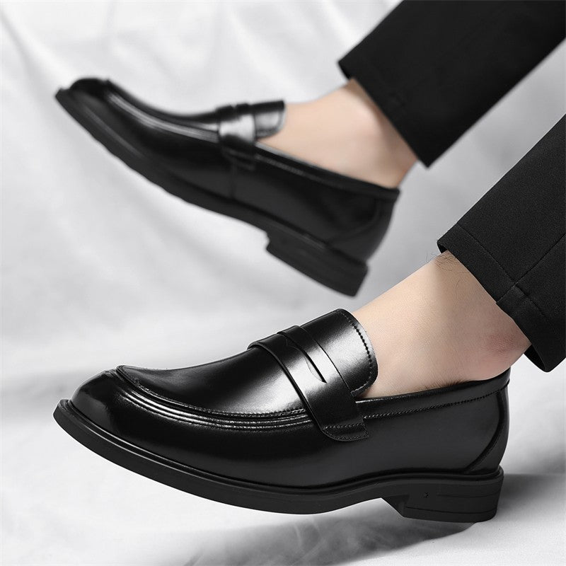 Men's Formal Leather Loafers Italian Style Slip-on  Stylish Elegant Business Shoes Comfortable Lightweight Office Dress Shoes