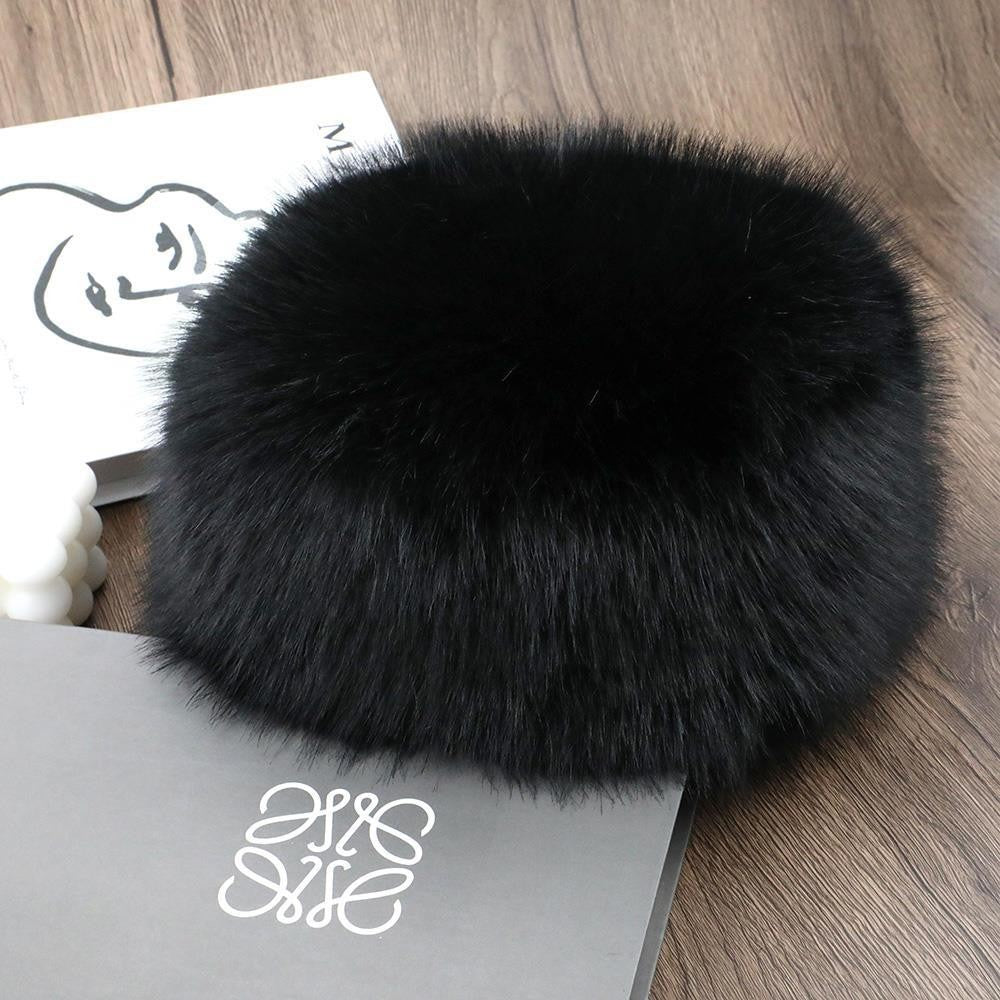 New Fluffy Fur Women's Winter Hat Winter Snow Ski Cap Female Faux Fur Thick Warm Windproof Hat Russian Hat Mink Fisherman's Hat