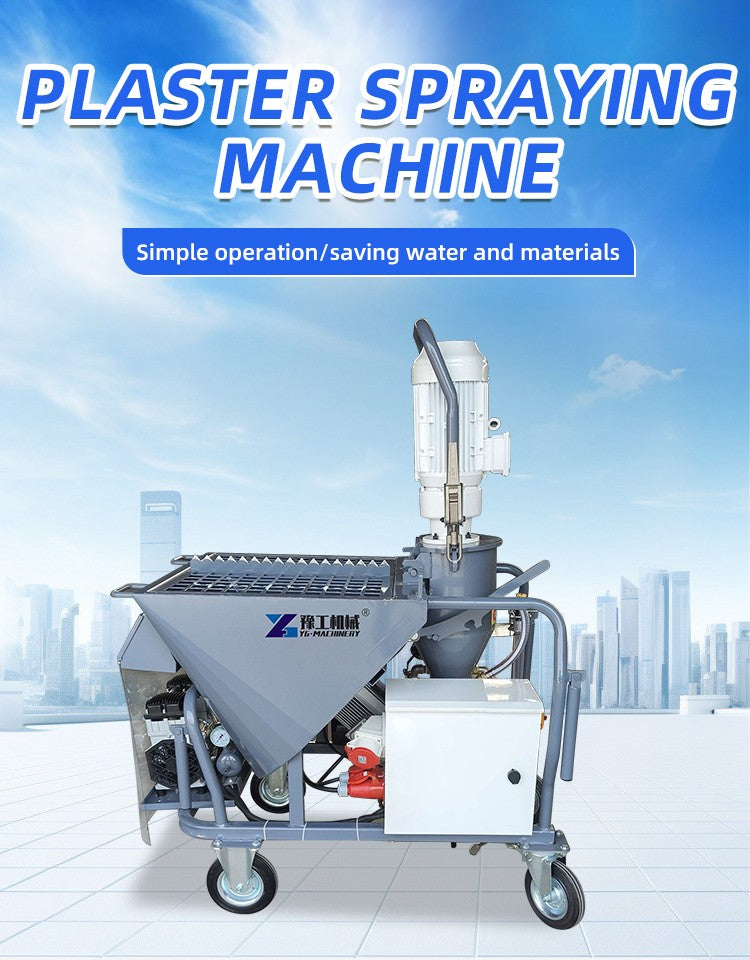 High Capacity Mortar Spraying Machine Electric for Large Area Wall Plaster Cement Efficient Rendering Pump