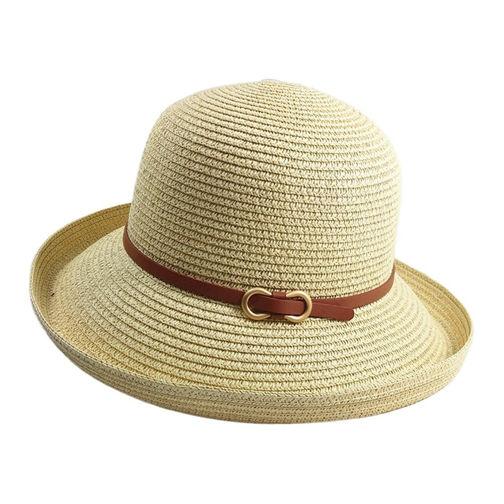 Chapéu de Palha Trançado da Moda Revelando o Rosto Chapéu de Praia Pequeno com Proteção Solar Chapéu Respirável para Sombra do Sol Viagem