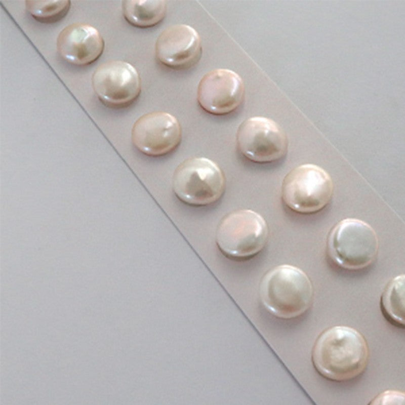 Woman Pearl Earrings Freshwater Cultured Button Pearls ,Coin Pearls,925 Sterling Silver Pearl Earrings for Women Girls Gift