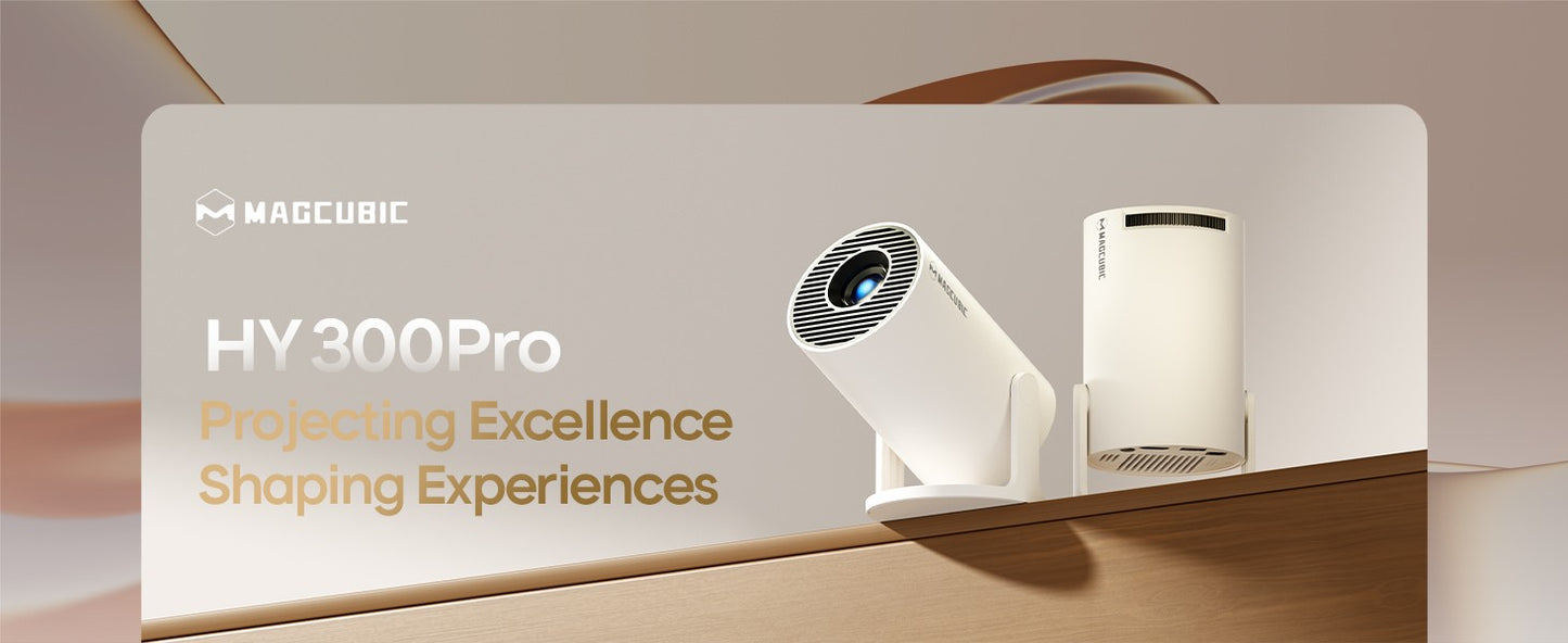 Projetor Magcubic 8K Android 14 HY300 Pro Dual Wifi6 290 ANSI Allwinner H726 BT5.4 1280*720P Cinema Externo Portátil