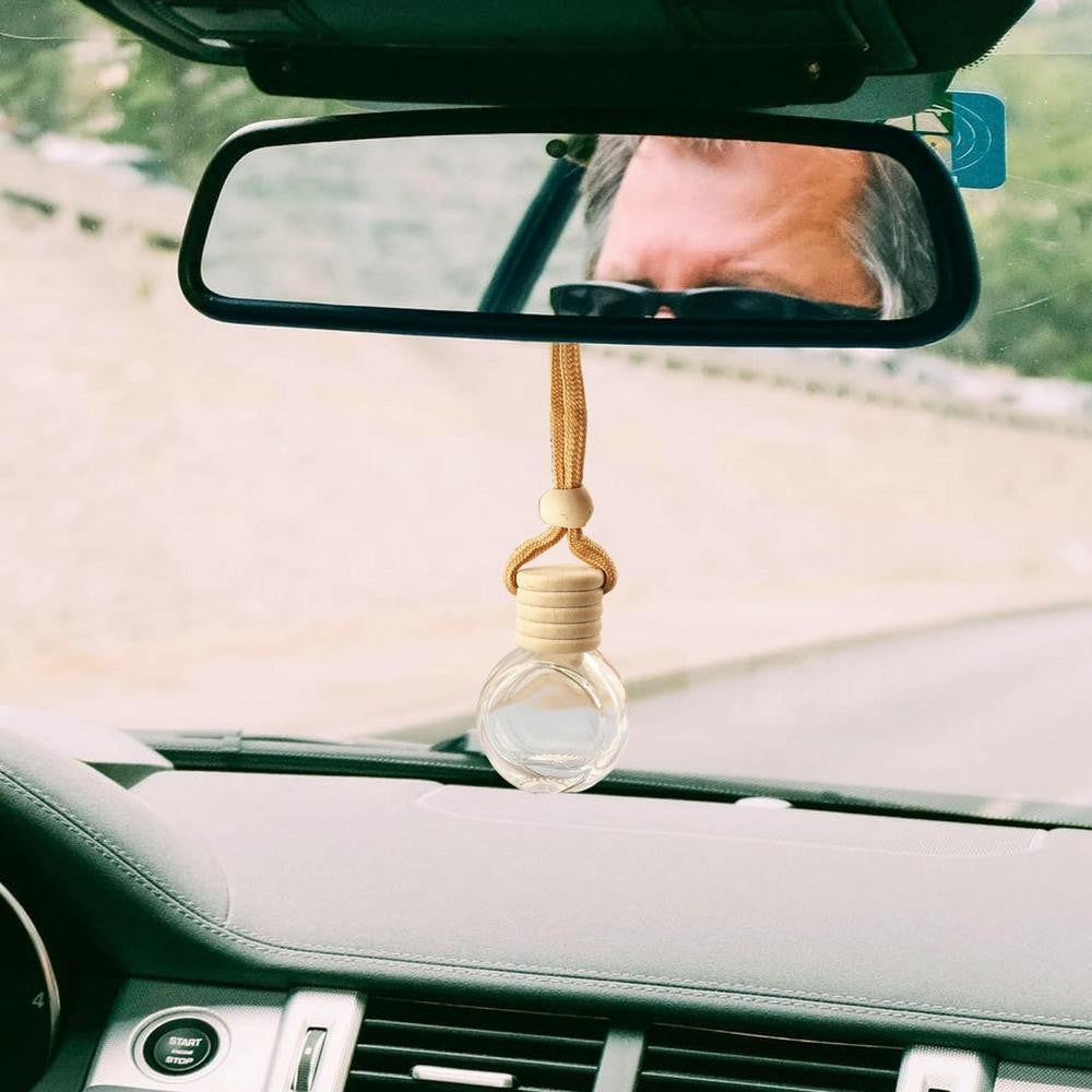 Car Essential Oil Diffuser Empty Glass Perfume Bottles Car Air Freshener Perfume Bottle Aromatherapy Fragrance Essential Oil
