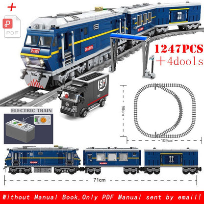 DIY MOC City Series Train Metro Tracks Building Blocks Railroad Conveyance Kids Model Bricks Toys Brinquedos for Children Gifts