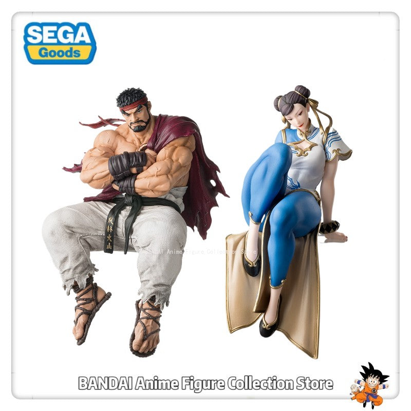 Figura SEGA Street Fighter 6 Chokonose Premium Ryu/Chun-Li Coleção de Brinquedos Presentes Modelo Enfeites Estátua