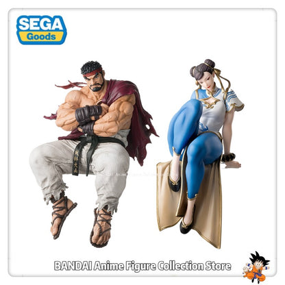 Figura SEGA Street Fighter 6 Chokonose Premium Ryu/Chun-Li Coleção de Brinquedos Presentes Modelo Enfeites Estátua