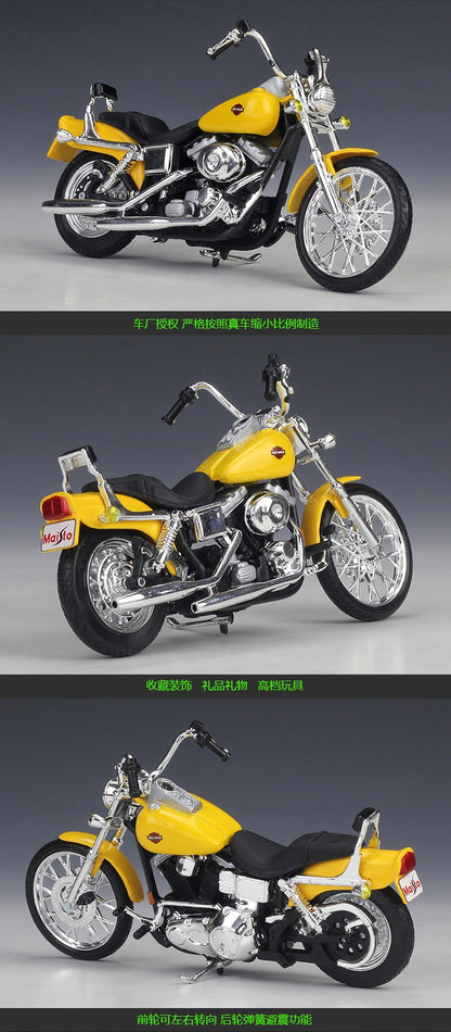 Maisto 1:18 Harley 2001 FXDWG Dyna Wide Glide Moto de Metal Diecast Modelo de Brinquedo Coleção Mini Moto Presente