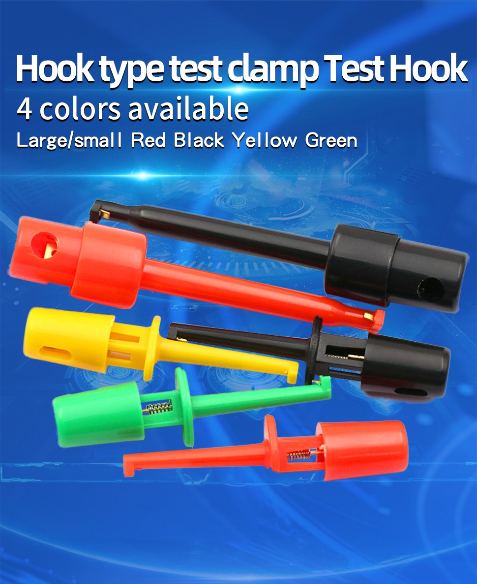 5PCS Mini Single Test Hook Clips Test Probes For Electronic Testing Clips Hook Test Clips Large / Small