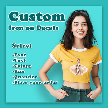 Custom Chest Badges Custom Brand Logo Thermal Stickers on Clothes Heat-Sensitive Patches Heat Vinyl Ironing Stickers Decor