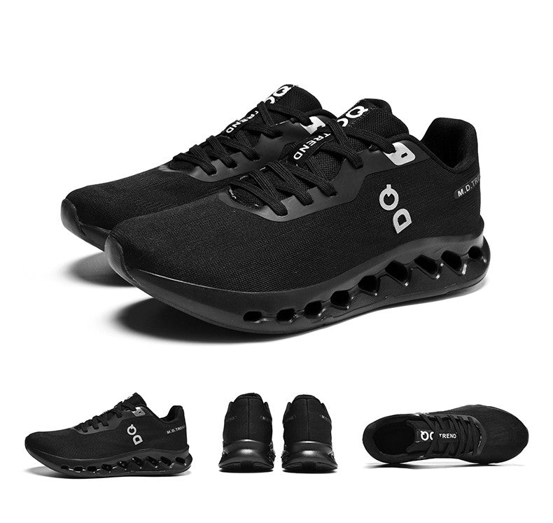 Men's Cushioned Running Shoes Energy Return Breathable Knit Arch Support Shock Absorption Marathon Women Casual Sneakers