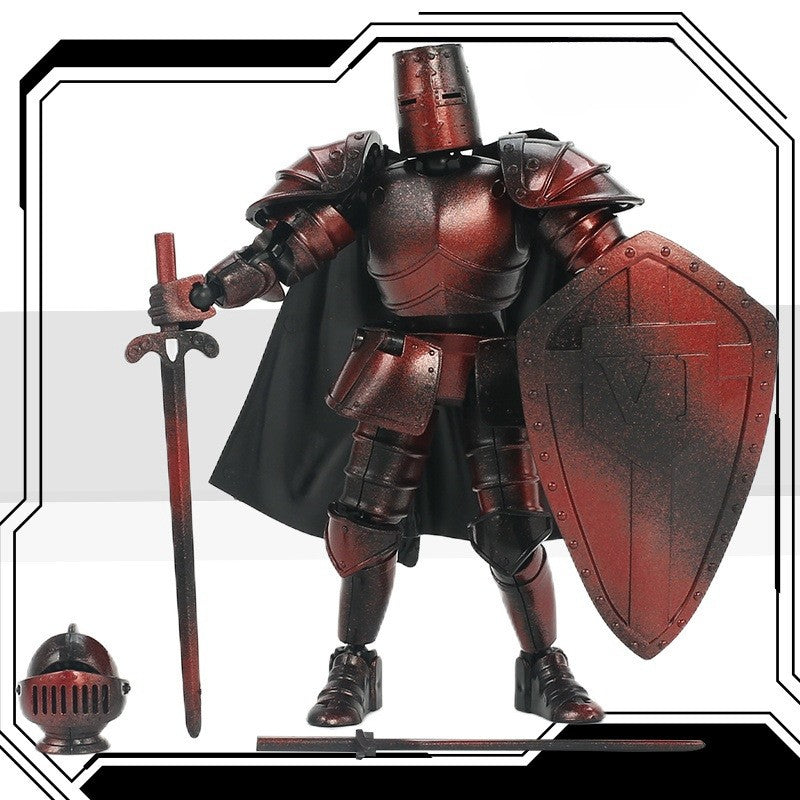 Medieval Knight  Lucky 13 Doll Figure Movable Joint Puppet Joint Building Block 3D Assembled Boy Toy Gift Building Blocks