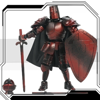 Medieval Knight  Lucky 13 Doll Figure Movable Joint Puppet Joint Building Block 3D Assembled Boy Toy Gift Building Blocks