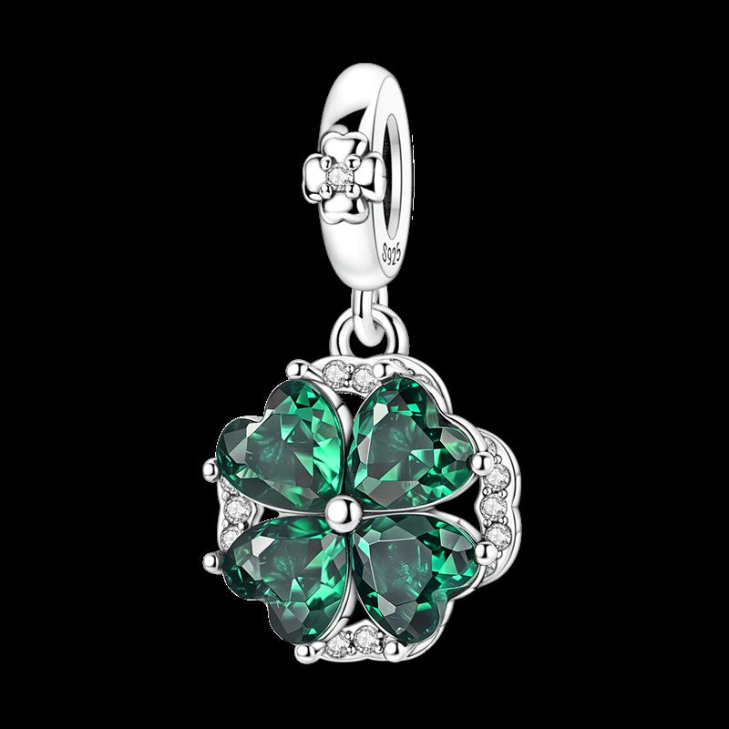 925 Sterling Silver Green Series Flower Tree Apple Pendant DIY Fine Beads Fit Original Charms Bracelet Women Jewelry Diy