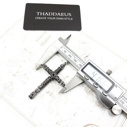 Richly Ornamented Cross Pendant Brand New Fine Jewelry Bijoux Accessories 925 Sterling Silver Gift For Woman Men