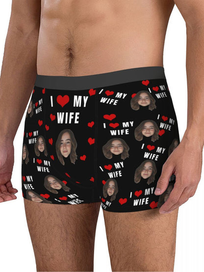 Personalized Face Photo Underwear Custom Boxer Briefs Custom Men Valentine's Day Gift For Husband Anniversary Gift for Dad