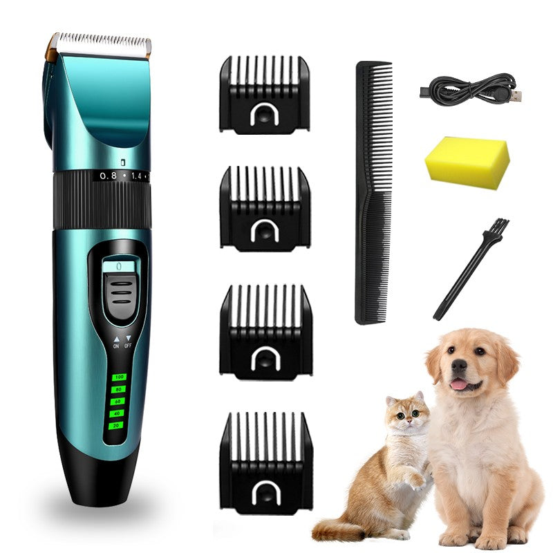 Máquina Profissional de Cortar Pelo de Pets Recarregável para Cães e Gatos, com Display de Bateria, Aparador de Pelos, Baixo Ruído