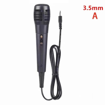 Microfone Dinâmico Profissional Com Fio Vocal para Gravação Karaokê Tubo de Voz 6.35mm /3.5mm