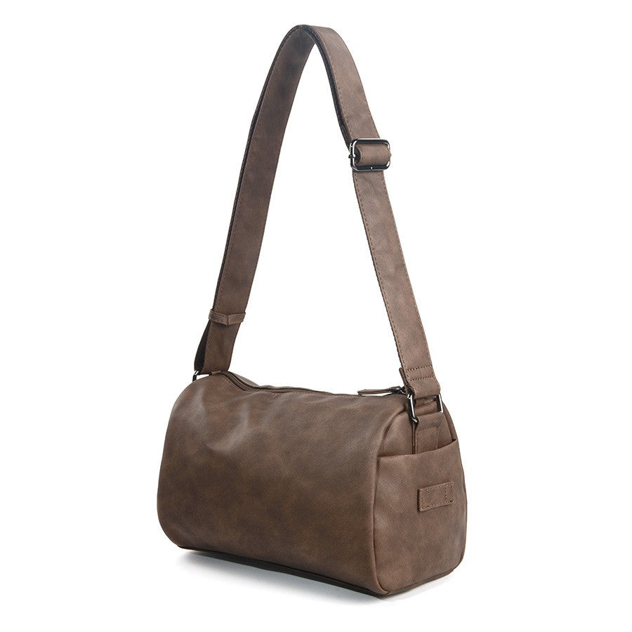 New soft leather men's bag shoulder bag men's leather bag crossbody bag Korean version versatile casual bag small shoulder bag B