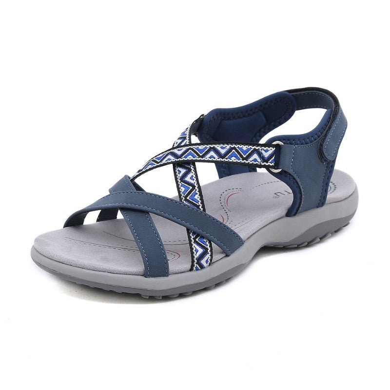 Comfortable Wear-Resistant Flat Shoes New Versatile Fashionable Women's Light And Comfortable Sandals Breathable Ethnic Style