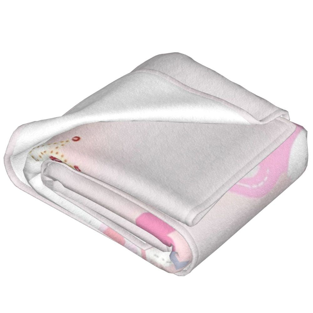 Sugarbunnies Sugar Rabbit Knitted Blanket Fleece Super Soft Throw Blankets for Outdoor Travel Bedroom Quilt