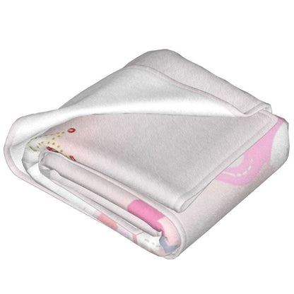 Sugarbunnies Sugar Rabbit Knitted Blanket Fleece Super Soft Throw Blankets for Outdoor Travel Bedroom Quilt