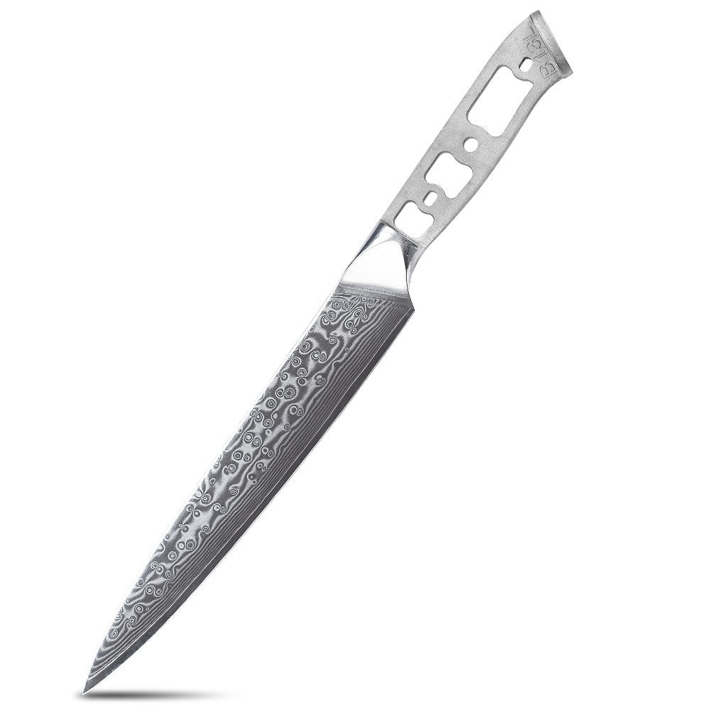 Lâmina Bruta para Facas de Cozinha TURWHO DIY, Aço Damasco 67 Camadas VG10, Faca Japonesa de Chef Santoku Kiritsuke para Fatiar e de Uso Geral