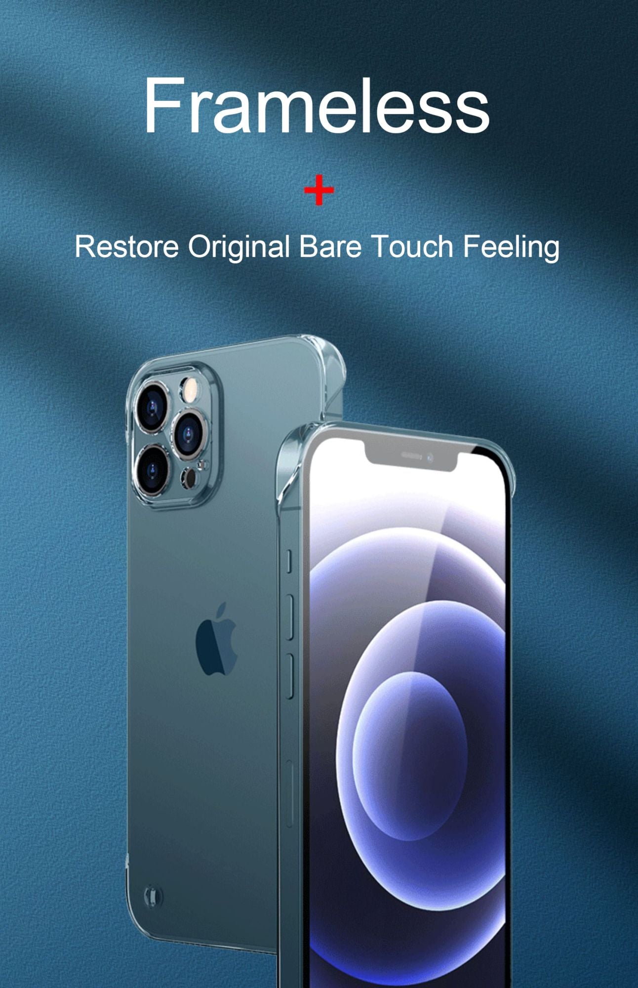 Capa Transparente de Luxo Sem Borda para iPhone 17 Air 16 15 14 13 12 11 Pro Max Plus Mini Capa Rígida de PC à Prova de Choque Transparente