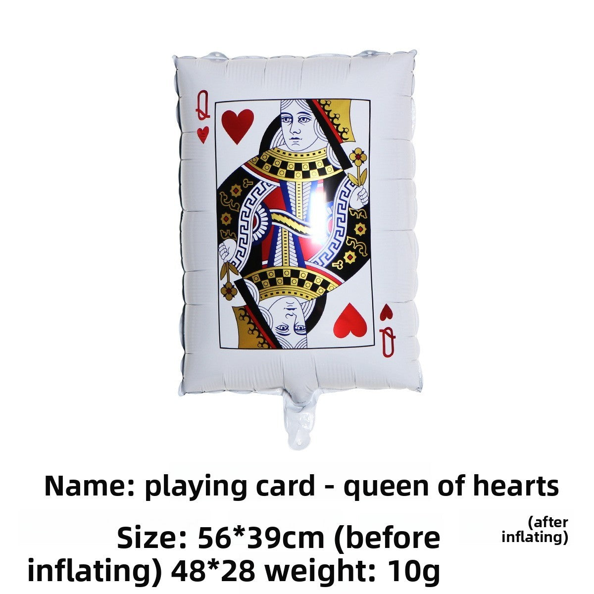 10Pcs Poker Cards Casino Balloon Aluminum Foil Balloons Wedding Christmas Party Shower Birthday Decoration Heart Club