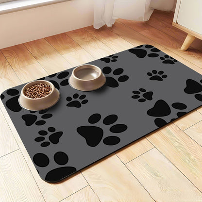 VIKAMA Tapetes de Chão para Animais de Estimação com Desenhos Animados de Verão Antiderrapantes Absorção de Água Resistentes ao Desgaste Vazamento Fácil de Limpar Tapetes para Comida de Cachorro Tapetes para Comida de Gato