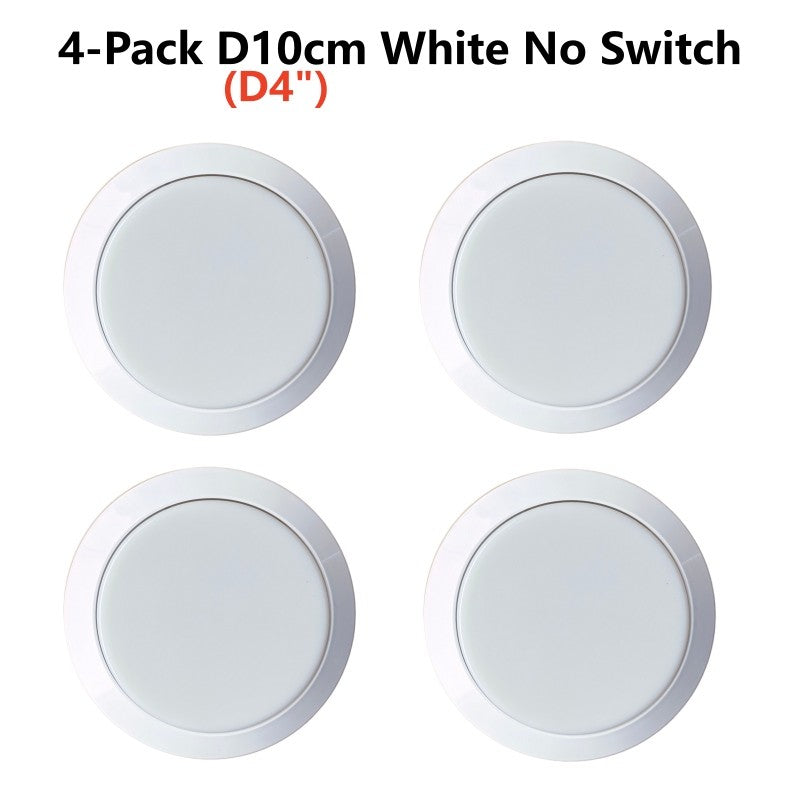 Tokili 12V/24V Dual Volt Ultra-Thin LED Puck Lights, Interior RV Marine Overhead Light, for Camper Cabin, Boat & Trailer Ceiling