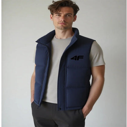 New fashion casual down sleeveless warm jacket, winter outdoor sports cotton jacket, vest trendy brand printed sleeveless jacket