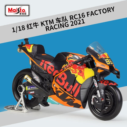 Maisto 1:18 2021 GP Racing Ducati Pramac Racing Veículos Die Cast Colecionáveis Modelo de Moto Brinquedos