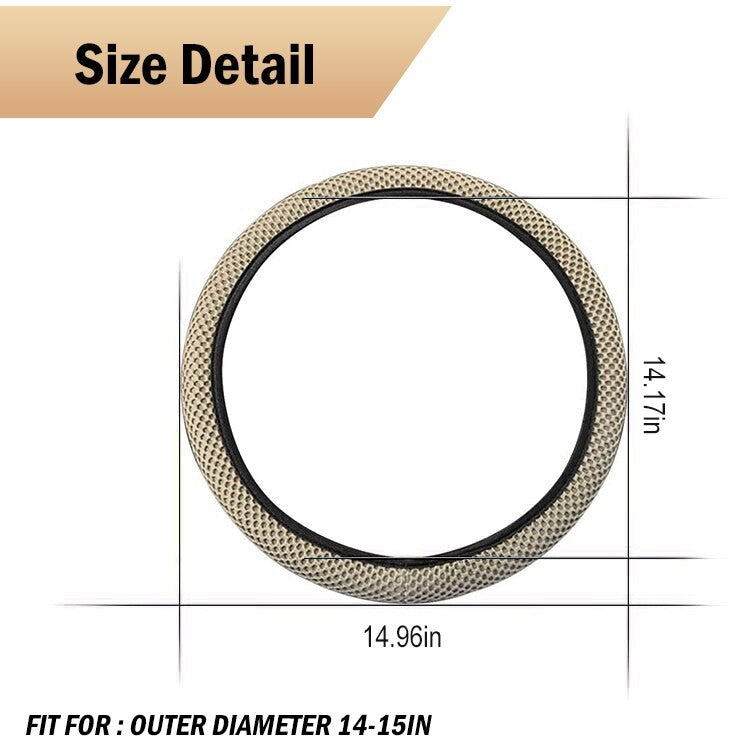 Universal Fashion Car Steering Wheel Cover Without Inner Ring Elastic Grip For Easy Installation And Removal Non Slip
